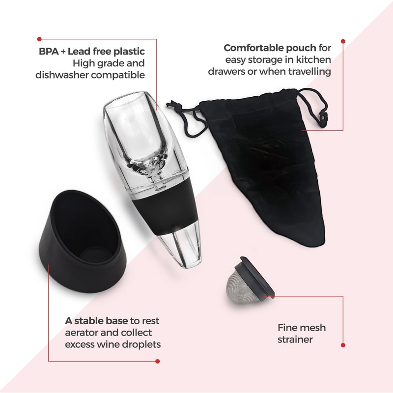 Silk Route Home Premium Wine Aerator – Fast Aeration Wine