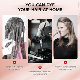 Dark Brown Hair Dye Shampoo for Men & Women, Semi-Permanent Black Hair Shampoo, Instant Hair Colour Shampoo, Easy & Fast Hair Colour Shampoo, Hair Dye, Long-Lasting Colour