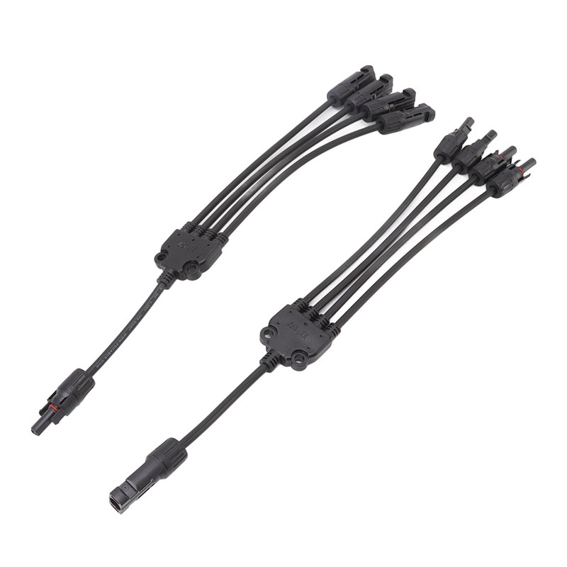 One Pair Solar Panel Adapter Y Branch 1 to 4