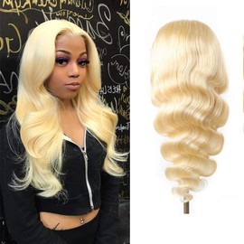 Blonde Lace Front Wigs Human Hair 20 inch 613 Lace Front Wig Human Hair Colored Wig 13x4x1 T Part Body Wave Wigs Blonde Human Hair Wigs (20”, 613 Blonde Wig Human Hair)