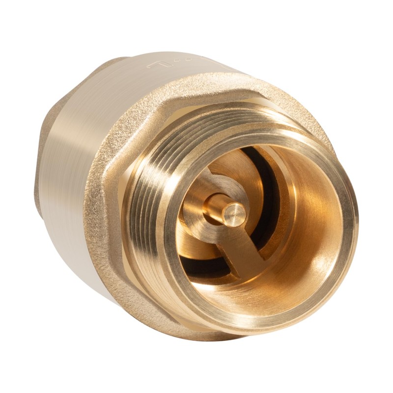 One Way Brass Check Valve, 1" NPT male in/ 1"