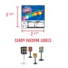 Unbranded (6) CANDY VENDING MACHINE STICKERS LABELS - NUTRITION INFO