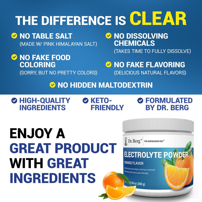 Dr. Berg Zero Sugar Hydration Keto Electrolyte Powder - Enhanced