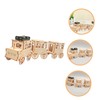 Gatuida DIY Wooden Train for Unpainted Model Train Kit Educational