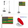 WXTWK 2 Pack Juneteenth Desk Flag Small Mini June 19th