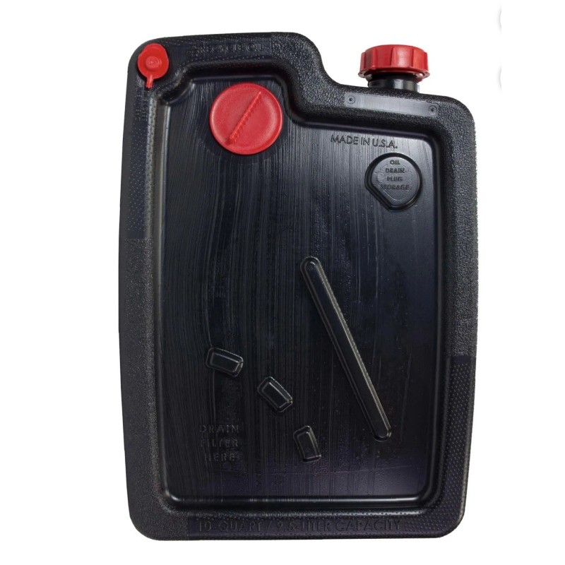 Hyper Tough Oil Change Drain Container 10 Quart Large Pan