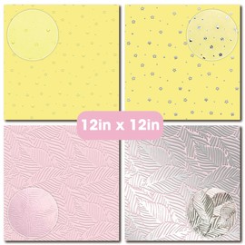 Desecraft - Paquete de papel de cartulina de 12 x 12 pulgadas, 24 hojas, para hacer tarjetas, planificador de diario, origami, álbum de recortes
