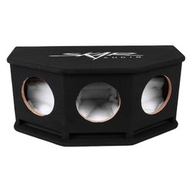 Skar Audio SK3X8V Triple 8" Universal Fit Ported Subwoofer Enclosure with Angled Rear Firing Design