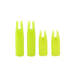 ZSHJGJR 50pcs Archery Plastic Arrow Nocks ID 6/7mm Plasticnock Replacement Arrow Tails for OD 6/7mm Arrows Shaft Outwear Archery Arrow Shaft End Accessories for Hunting Shooting (Yellow, ID: 7mm)