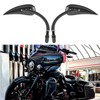 Black Motorcycle Rear View Sportster Mirrors Compatible with Harley Road
