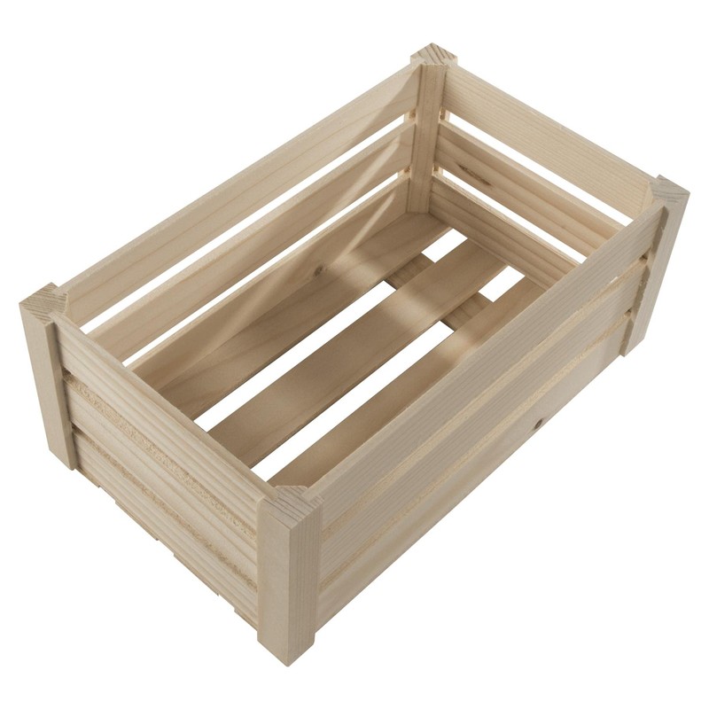 WooDeeDoo Medium Wooden Storage Slatted Crate Box | 28.5 x
