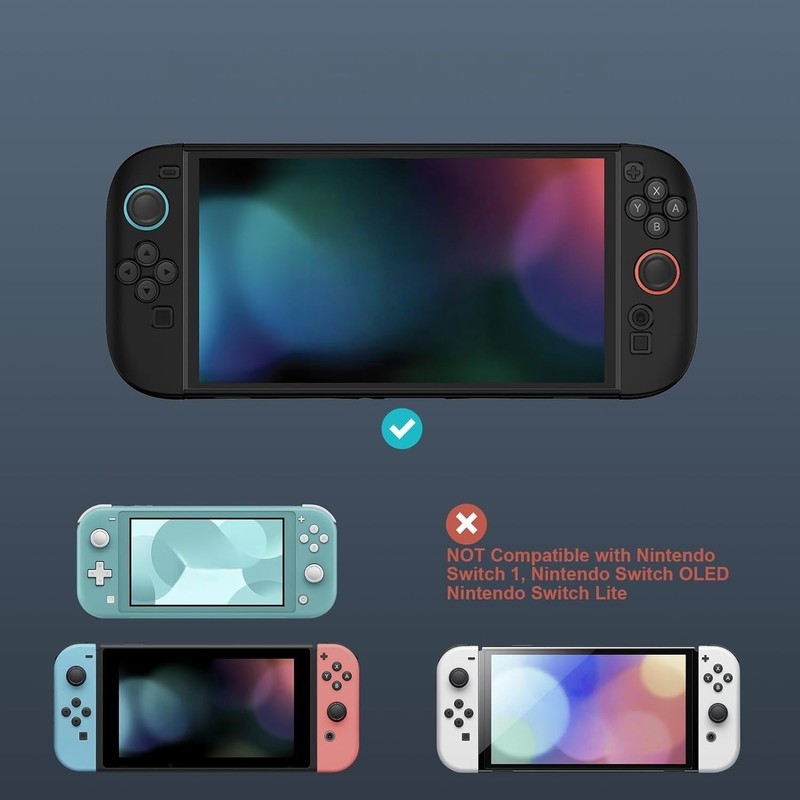 Generic Protective Case Compatible with Switch 2 2025, PC+TPU Grip