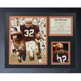 Jim Brown - Running 11" x 14" Framed Photo Collage by Legends Never Die, Inc.