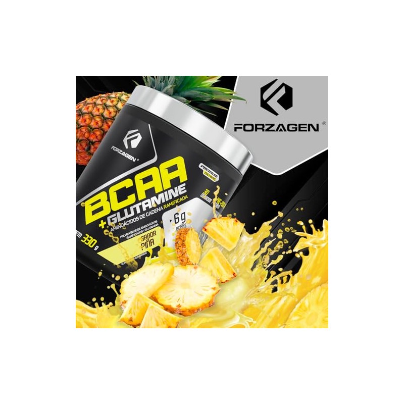 Forzagen Aminoácidos Bcaa Glutamine Glutamina Servicios Sabor Piña Post Intra
