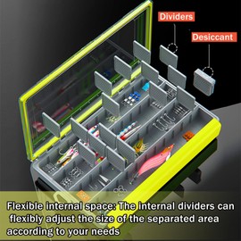 Tcakelox Deluxe Fishing Tackle Box, Waterproof 3600 and 3700 Tackle Trays, Organizer with Removable Dividers, Sealed Lure Box and Terminal Tackle Storage (2, 3700 Yellow)
