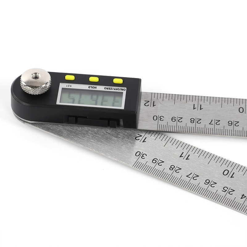 Digital Angle Finder LED Display Stainless Steel Metric Imperial 360°