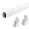 Oval Closet Rod for Hanging Clothes Adjustable Closet Rods 18