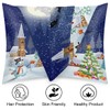 Winter Christmas Tree Satin Pillowcase for Hair and Skin,Snowman Santa