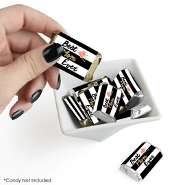 Big Dot of Happiness Best Mom Ever - Mini Candy Bar Wrapper Stickers - Mother’s Day Party Small Favors - 40 Count