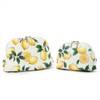 Round Pouch (Large) Citrus Lemon, Lemon Pattern, Botanical Pattern, Fruit