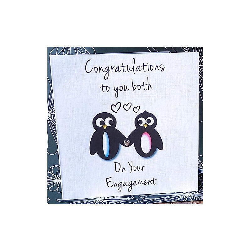 Congratulations to you both on your Engagement Penguin Card