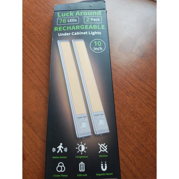 Branded 2 Pack LED Under Cabinet Lighting Dimmable Motion Censor