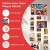 Aulsetch Sublimation Glass Blanks 10 PCS 8X12 Inch Hanging Display