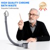 Gxpjycfob Bath Waste with Overflow Kit, Modern Chrome Design Bathtub