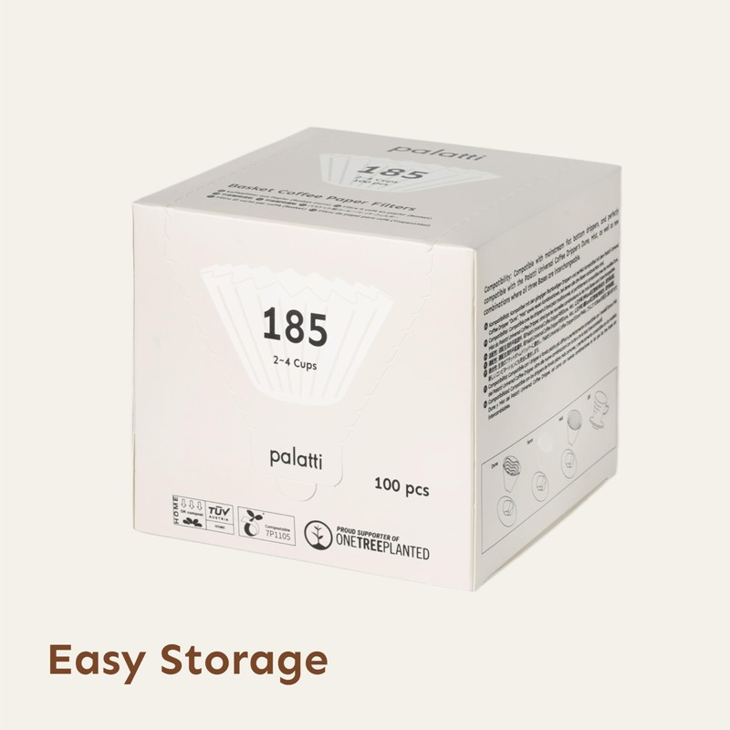Palatti 185 Basket Coffee Paper Filters
