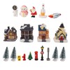 Lighted Christmas Village Sets with Figures Resin 80mah Exquisite Christmas