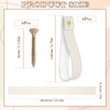 Creamy White Wall Hooks - 8 Pcs Leather Strap Curtain