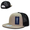 DECKY Jute Trucker Snapback Cap, Natural/Black