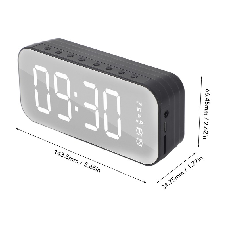 Bluetooth Speaker Alarm Clock Retro Small Multi Functional Desk Subwoofer