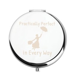 WUSUANED Mary Poppins Quote Mirror Practically Perfect in Every Way Movie Inspired Gifts for Mary Fans (Mary Poppins Quote Mirror W)
