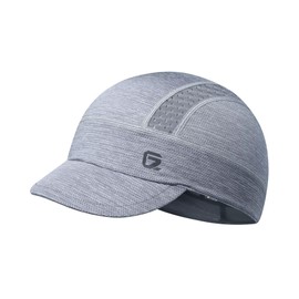 GADIEMKENSD Cooling Cycling Cap Under Bike Helmet Men Women Fitted Sun Protection Skull Caps Hard Hat Liner with Flip Brim Adult Undercap Sports Cricket Hiking Riding Running Hats Light Gray