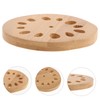 ABOOFAN Bamboo Lotus Root Coaster Set Heat Resistant Wooden Drink