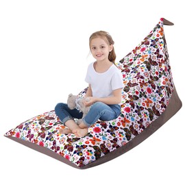 KOLACEN Stuffed Animal Toy Bean Bag Chair Soft Toy Storage Bean Bags Kids Sofa Children's Bean Bags Adult Soft Foldable Chair Bean Bag Cover Printed Beanbags for Kids Children Large Capacity