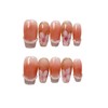 BIBII Nails Handmade Nail Tip, 3D Claws, Long Pink, Stickers,