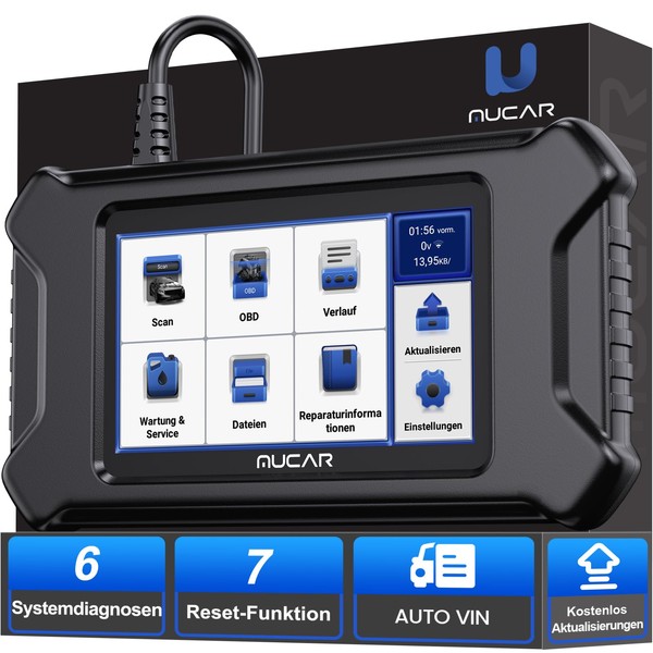 Diagnosegerät Auto, MUCAR CS6 Auto Auslesegerät Mit 6 Systemdiagnosen (ECM/TCM/ABS/SRS/TPMS/BCM)