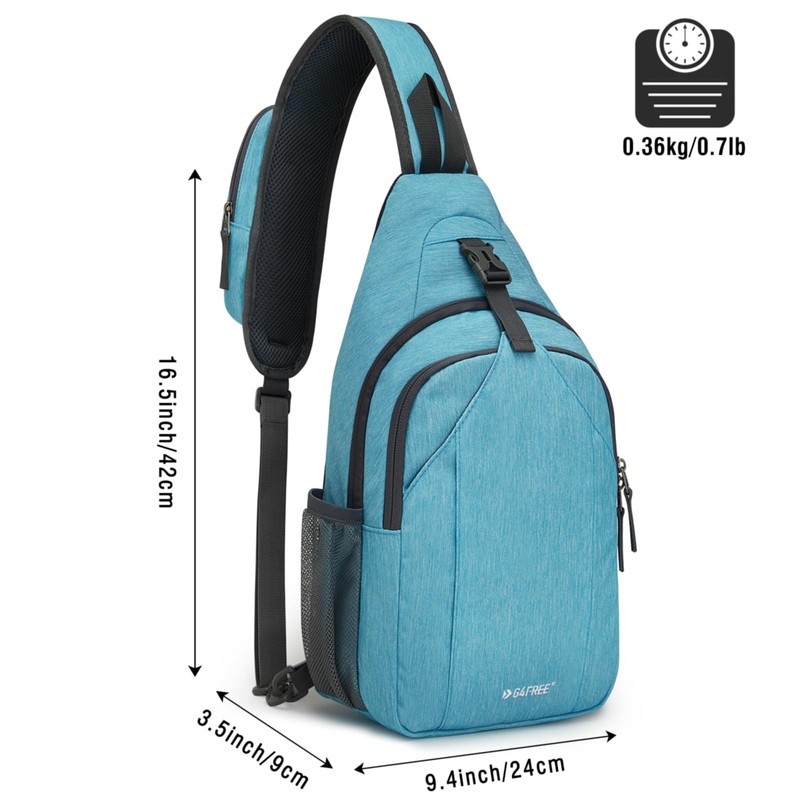 G4Free Sling Bag RFID Blocking Sling Backpack Crossbody Chest Bag