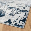 LUXE WEAVERS Modern Abstract High Low Texture Area Rug,Blue,6'X9'