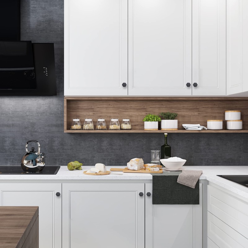 Home Expert Black Cabinet Knobs 15 Pack Solid Kitchen Cabinet