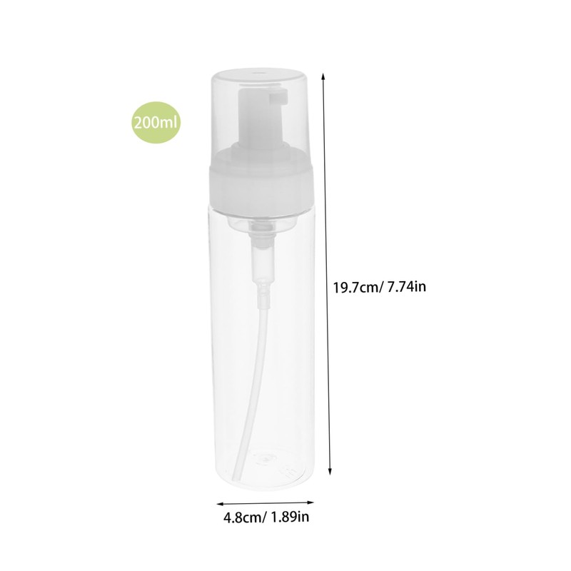 SAFIGLE 2pcs Clear Foaming Pump Bottle Refillable Travel Dispenser for