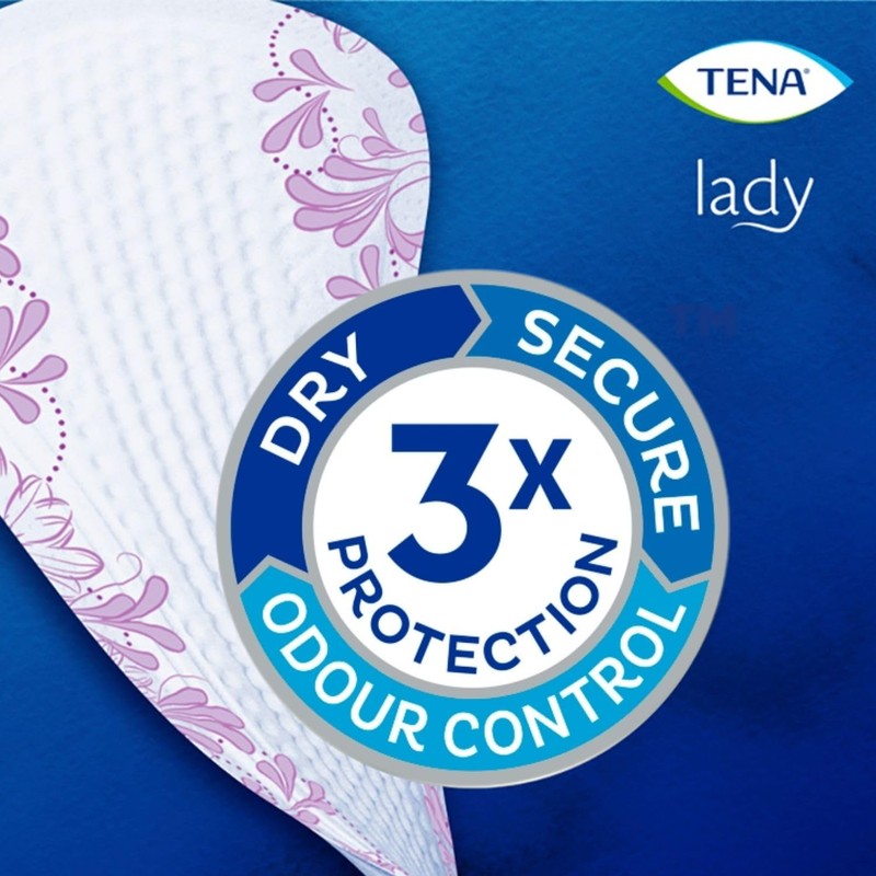 TENA Lady Slim Ultra Mini Incontinence Liners, White, Pack of