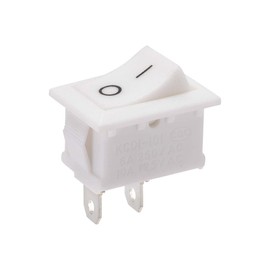 uxcell SPST 2 Position On/Off 2Pin Boat Rocker Switch Toggle AC 250V/6A 125V/10A,for Boat,Household Appliances,Snap,White