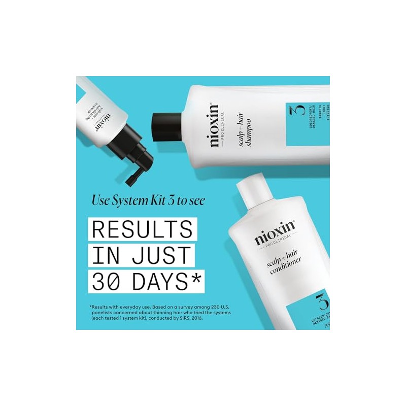 Nioxin Shampoo Sistema #3 Anticaída para el Cuidado de Color
