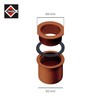 INEFA Screw Socket Gutter to Downpipe, Box Shape, brown