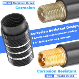 BFXM 12Pcs Car Tire Valve Stem Caps, Tire Air Cap for Car, Universal Stem Covers, Plastic Liner Corrosion Resistant Car Wheel Tires Pressure Cap for Cars Motorcycles Suvs Trucks, Blue American Flag