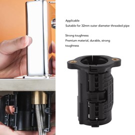 Faucet Nut Fixed Base, Wash Basin Faucet Fastener Plastic 2 Sets Strong Toughness Quick Release for Toilet