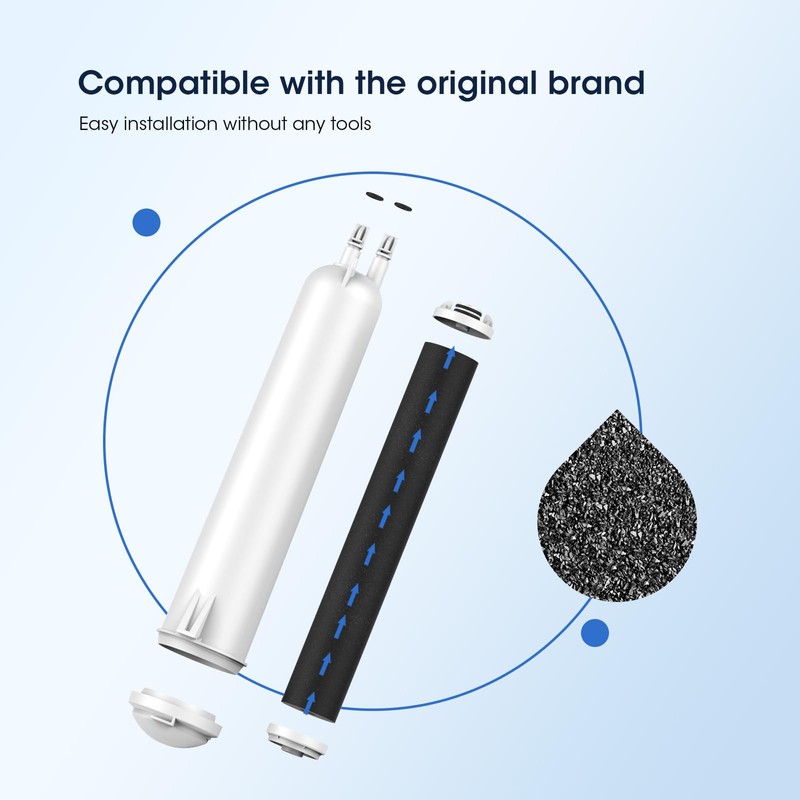 GLACIER FRESH EDR3RXD1 Compatible with 4396841 Refrigerator Water Filter, KAD3RXD1,